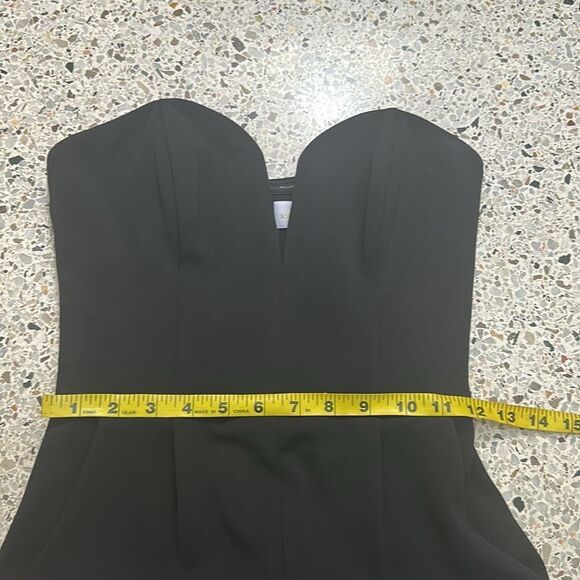 Amanda Uprichard black jumpsuit deep v back zip revolve XS - Picture 4 of 7